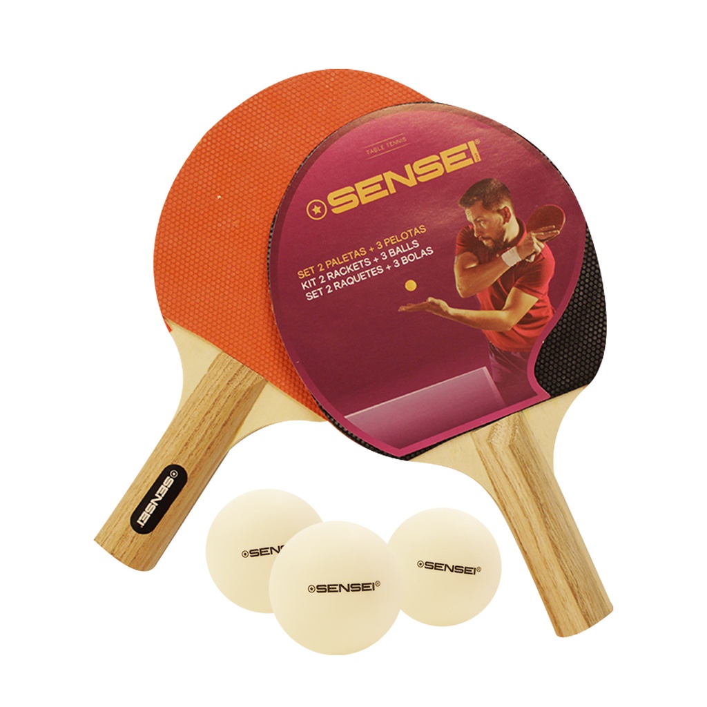 Set De Ping Pong 20 (2 Paleta Y 3 Pelota) | Sensei