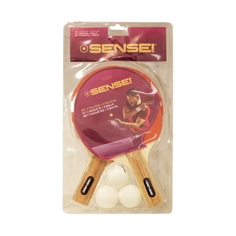 Set De Ping Pong 20 (2 Paleta Y 3 Pelota) | Sensei - Imagen 2
